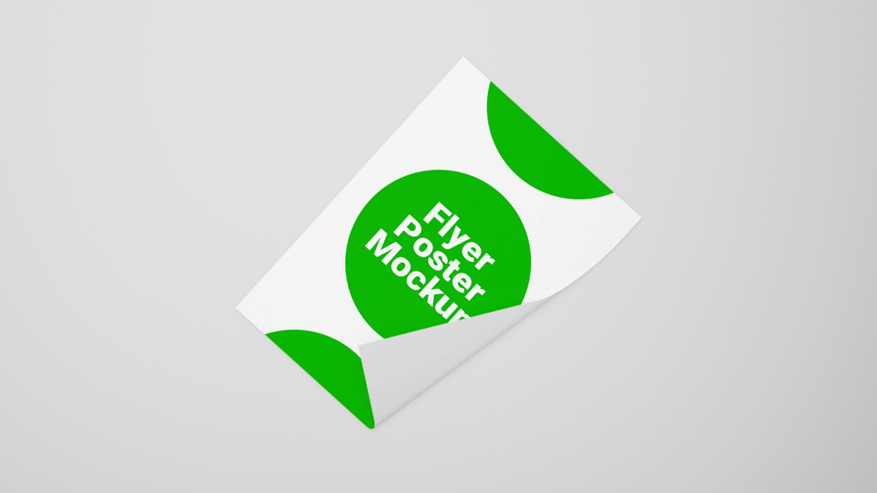 A green and white sticker on a white background psd