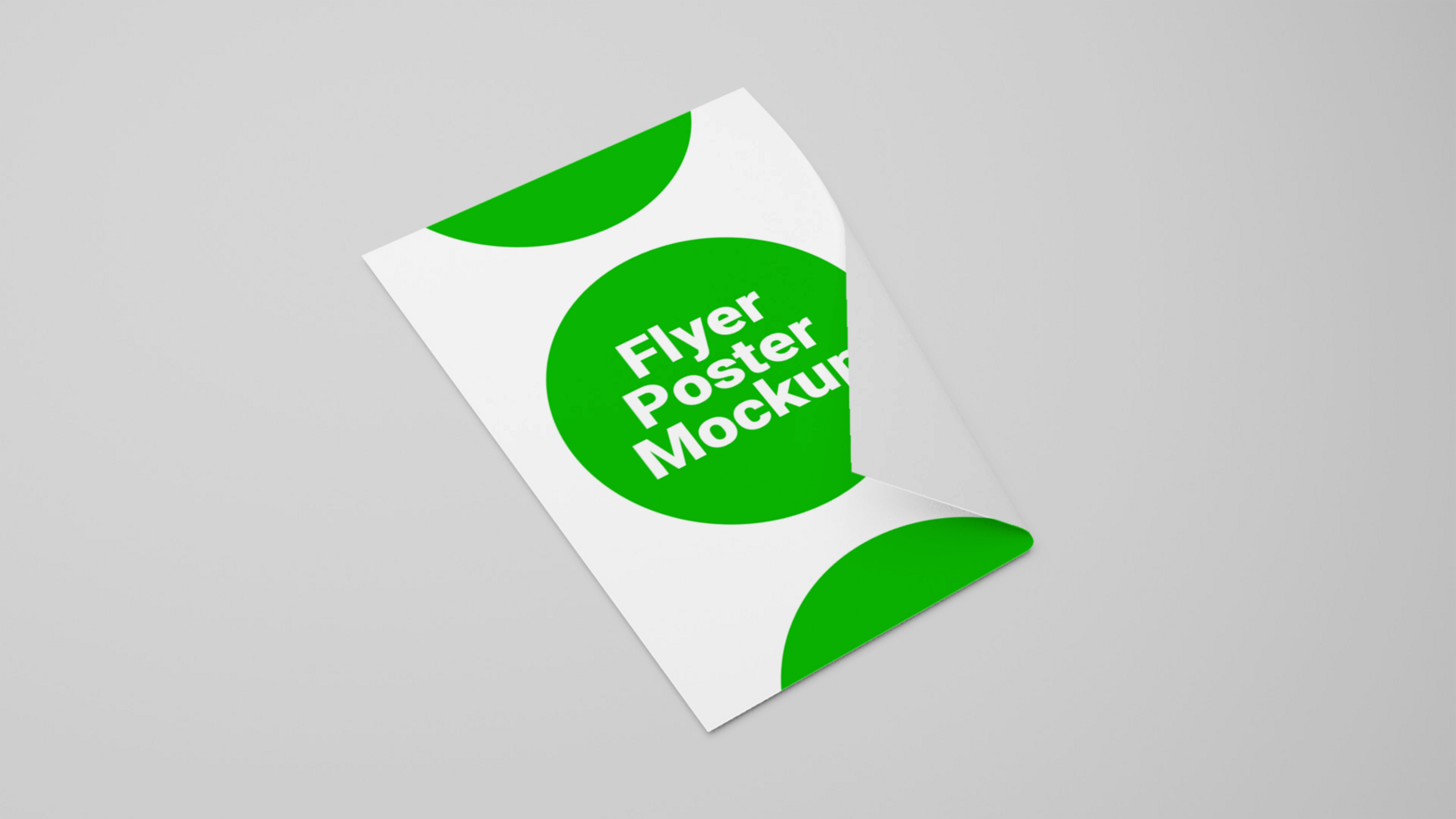 Flyer pocket mockup on white background psd