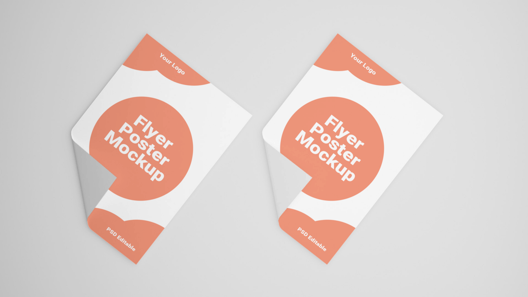 flyer template mockup design psd