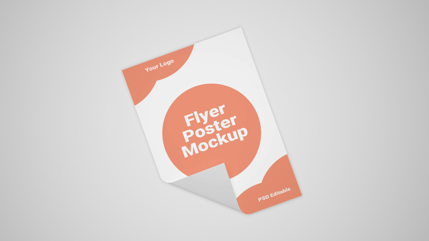 modern a4 flyer mockup psd