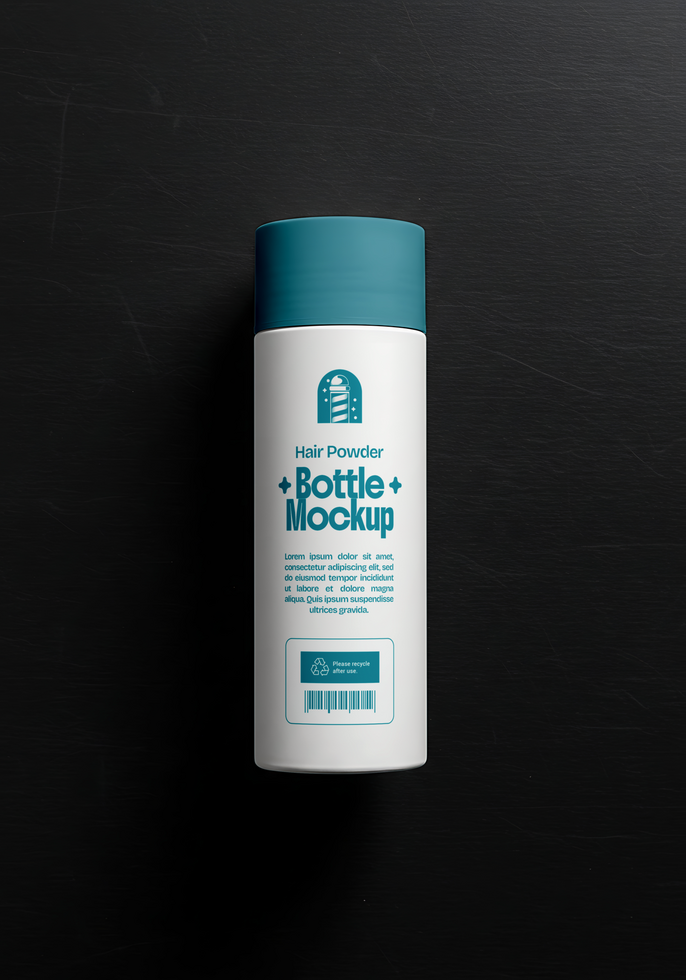 Bottle barbershop branding tool mockup psd