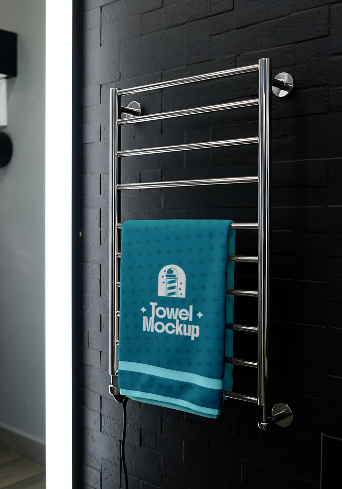 Towel barbershop branding tool mockup psd