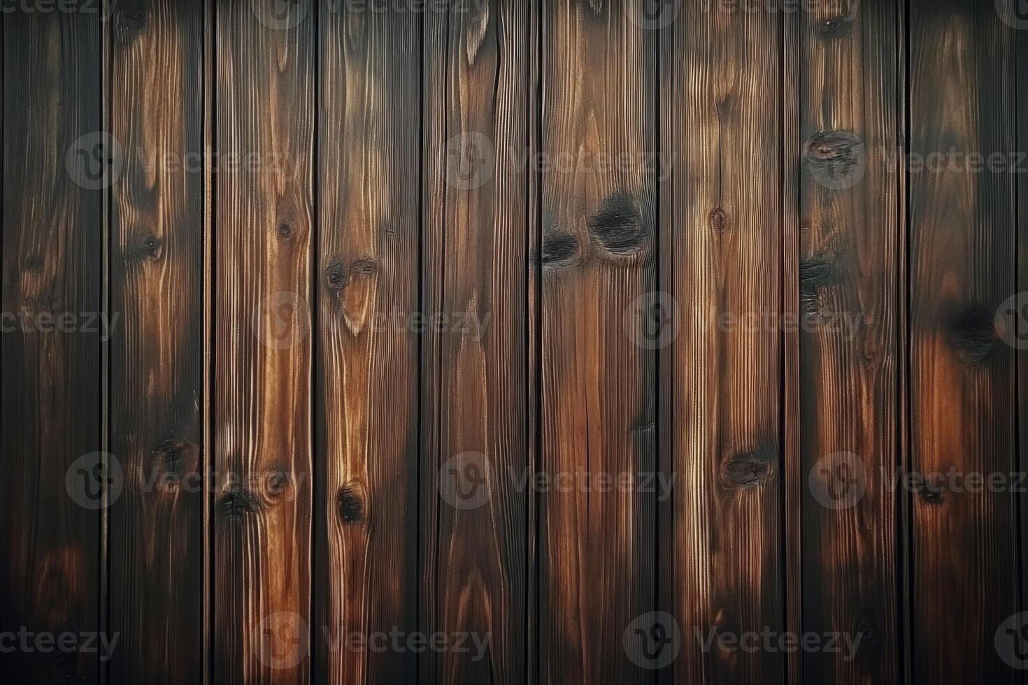 Textured wooden wall with rich brown tones and grain patterns. Neural network photo