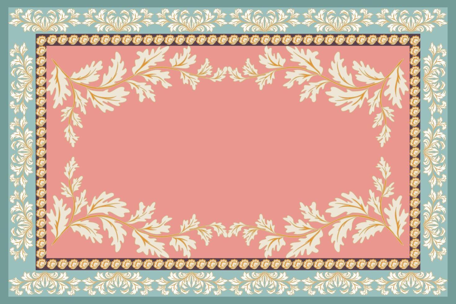 Persian Carpet or Iranian Carpet Traditional Design Oriental Damask Floral Embroidery Design for Carpets, Throws, Wallpaper, Wrapping, Fabric V3. vector