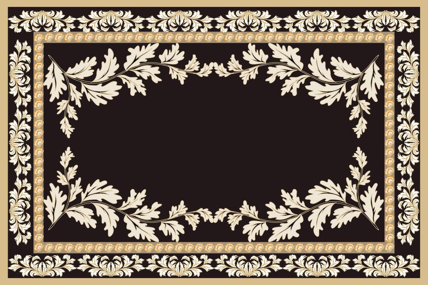 Persian Carpet or Iranian Carpet Traditional Design Oriental Damask Floral Embroidery Design for Carpets, Throws, Wallpaper, Wrapping, Fabric. vector