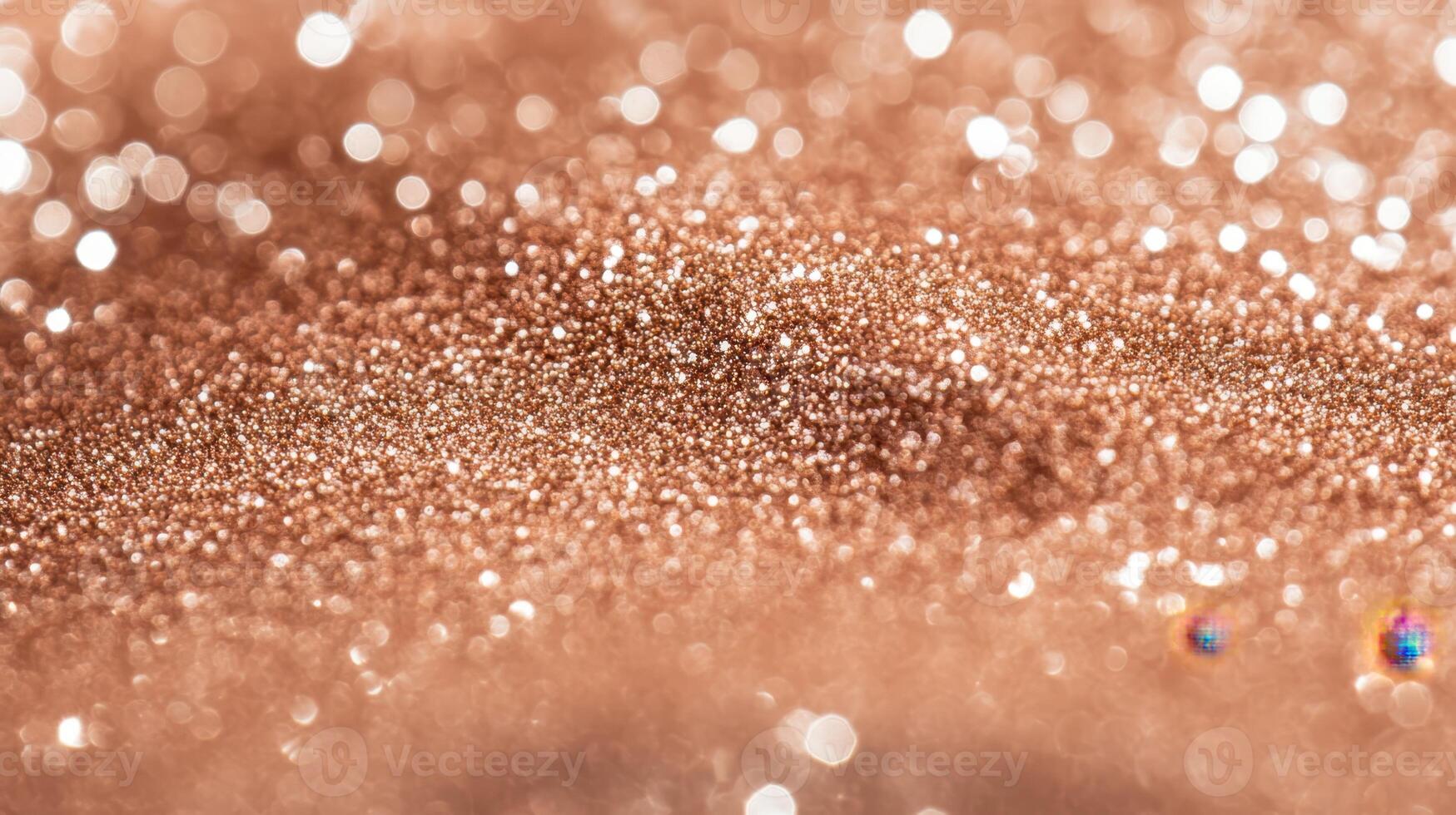 Sparkling rose gold glitter creates a mesmerizing backdrop ideal for crafts and decorative projects during festive occasions photo