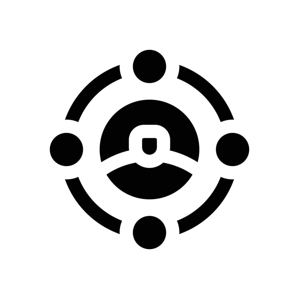 network glyph icon. Strong and solid icon for websites and mobile apps. vector