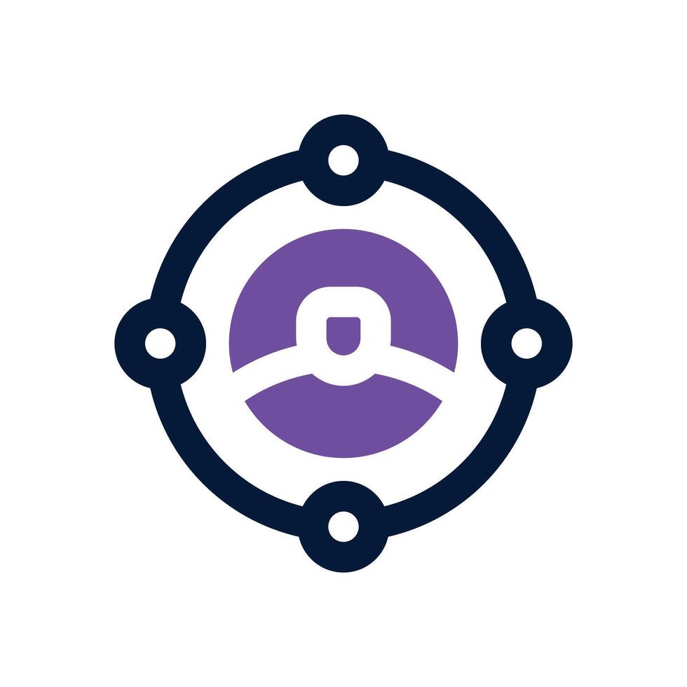 network dual tone icon. Sleek and modern icon for websites, mobile apps, marketing materials, and corporate design. Fully scalable and ready to use. vector