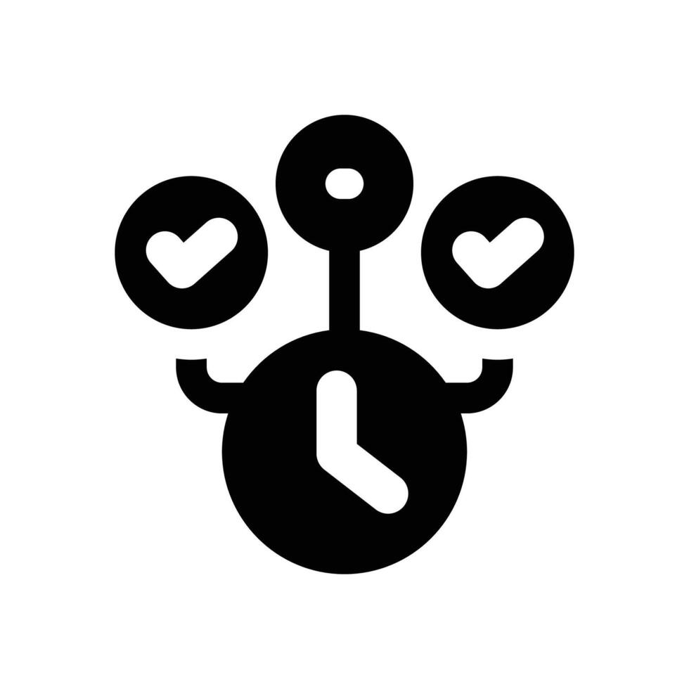 schedule glyph icon. Strong and solid icon for websites and mobile apps. vector