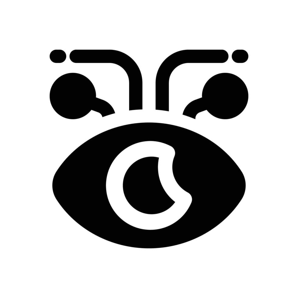 computer vision glyph icon. Strong and solid icon for websites and mobile apps. vector