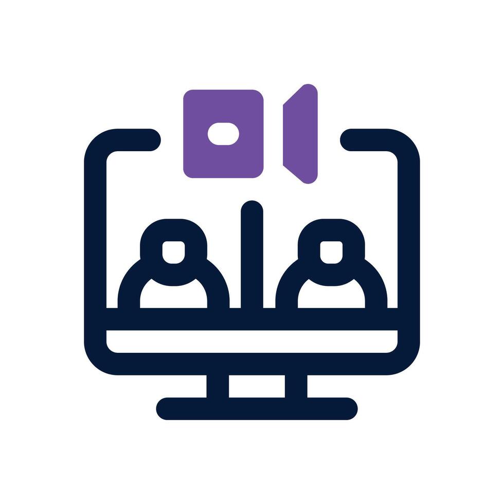 call dual tone icon. Sleek and modern icon for websites and mobile apps. vector