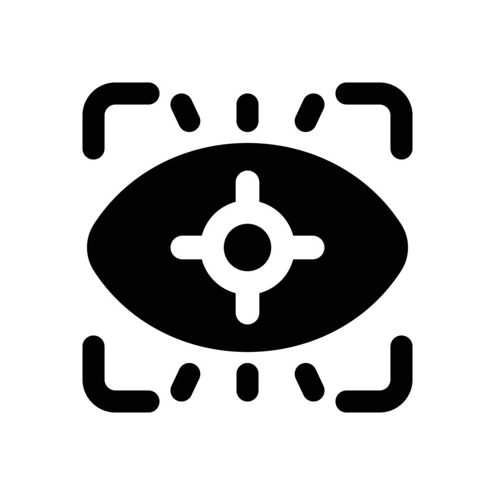 vision glyph icon. Strong and solid icon for websites and mobile apps. vector