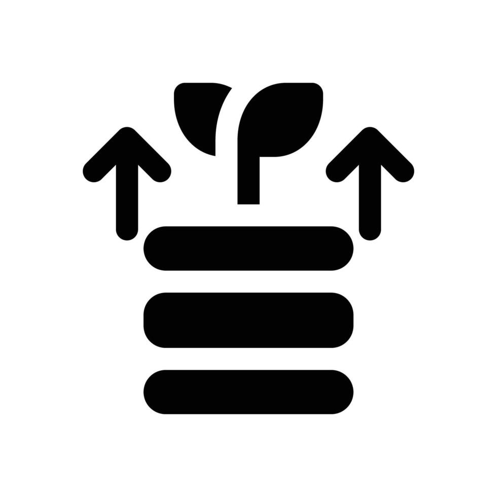 investment glyph icon. Strong and solid icon for websites and mobile apps. vector