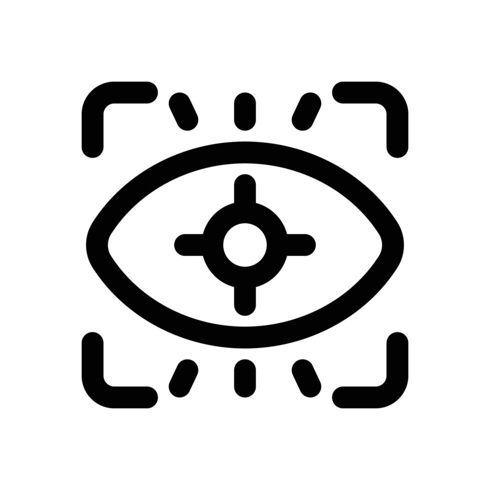 vision line icon. Clean and minimalist icon for websites and mobile apps. vector