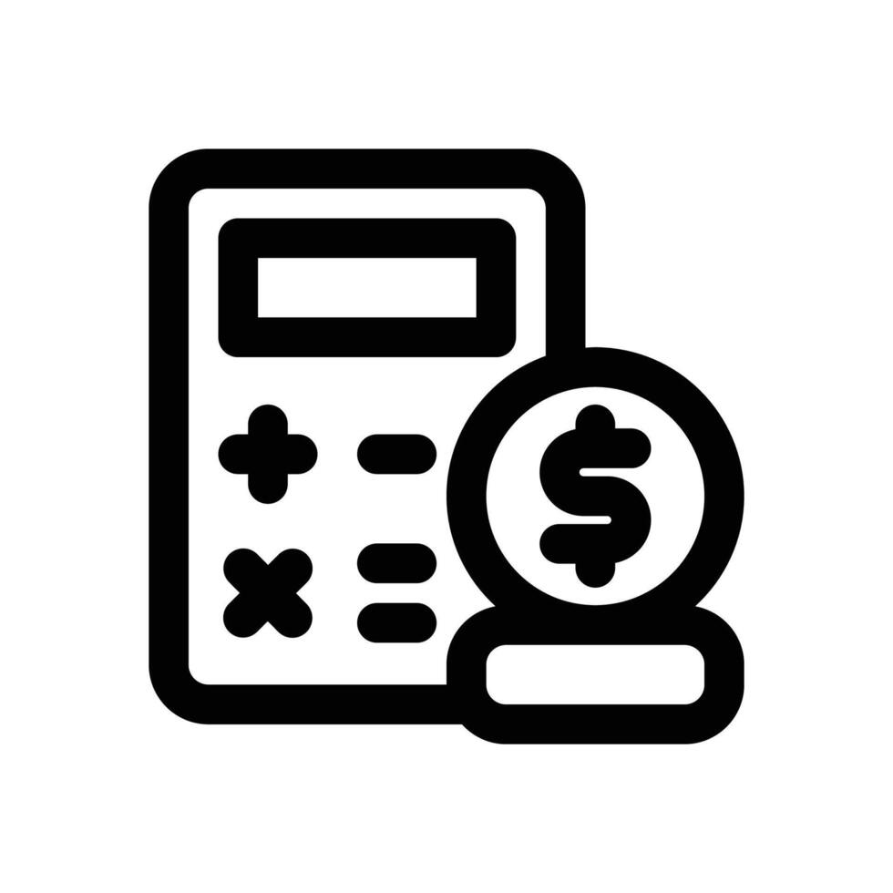 accounting line icon. Clean and minimalist icon for websites and mobile apps. vector