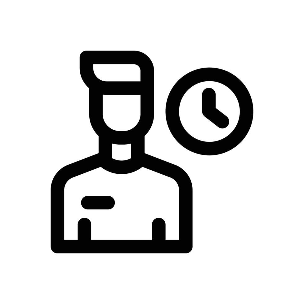 work time line icon. Clean and minimalist icon for websites, mobile apps, presentations, and logos. Fully scalable and customizable for any project. vector