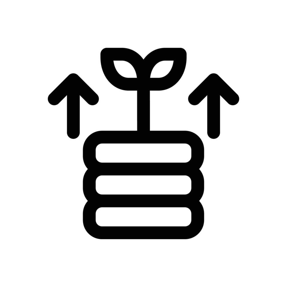 investment line icon. Clean and minimalist icon for websites and mobile apps. vector
