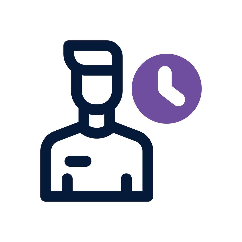 work time dual tone icon. Sleek and modern icon for websites, mobile apps, marketing materials, and corporate design. Fully scalable and ready to use. vector