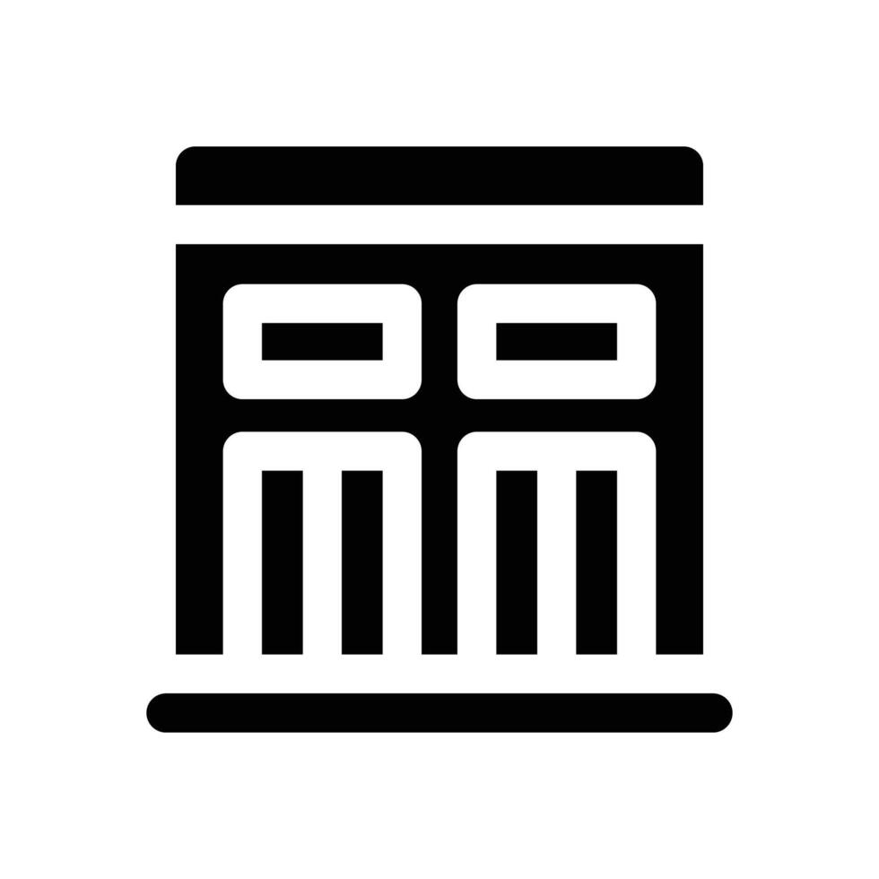elevator glyph icon. Strong and solid icon for websites and mobile apps. vector