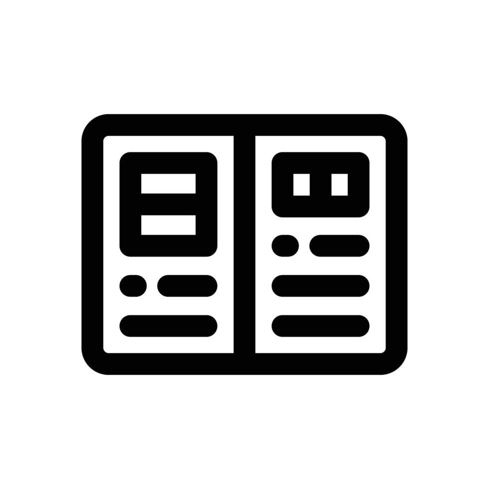 magazine line icon. Clean and minimalist icon for websites and mobile apps. vector