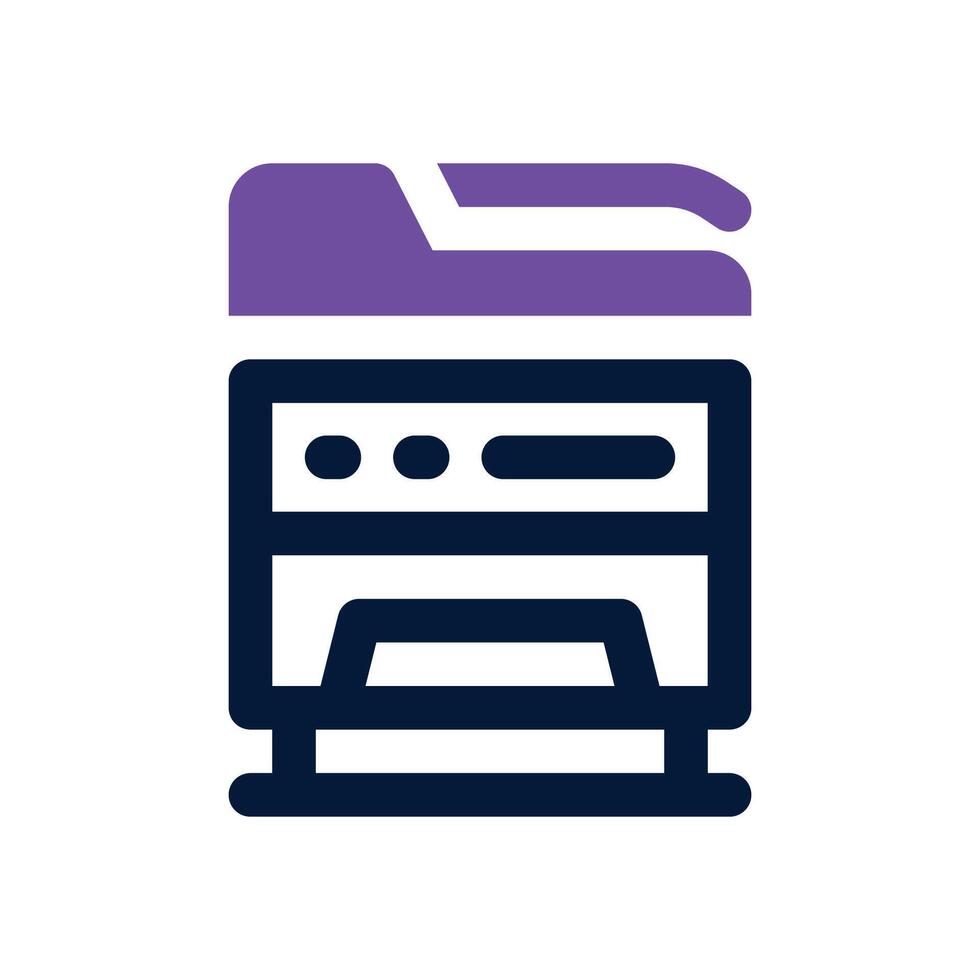 copier dual tone icon. Sleek and modern icon for websites and mobile apps. vector