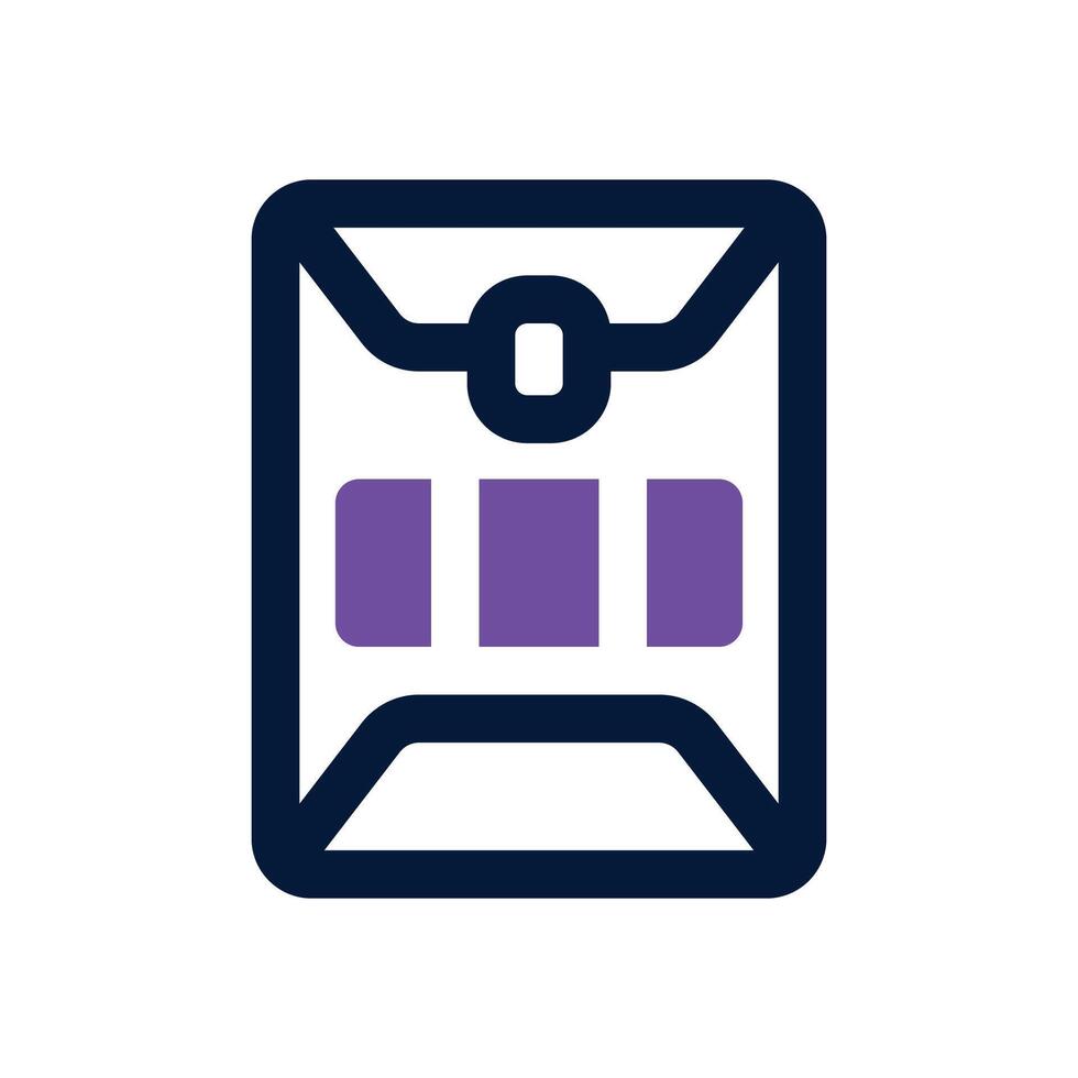 dossier dual tone icon. Sleek and modern icon for websites and mobile apps. vector
