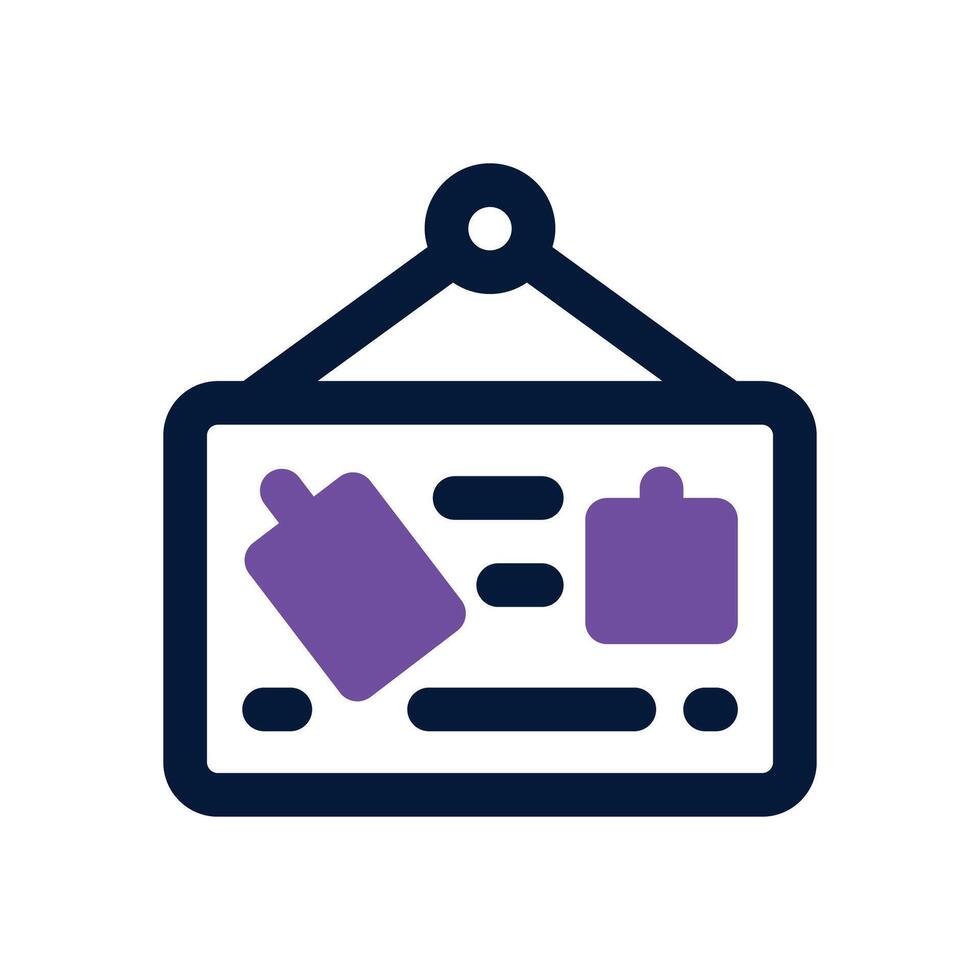 board dual tone icon. Sleek and modern icon for websites and mobile apps. vector