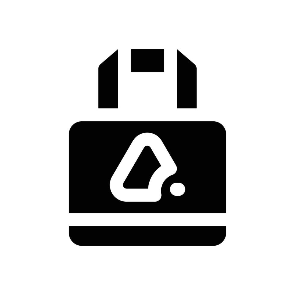 bag glyph icon. Strong and solid icon for websites and mobile apps. vector