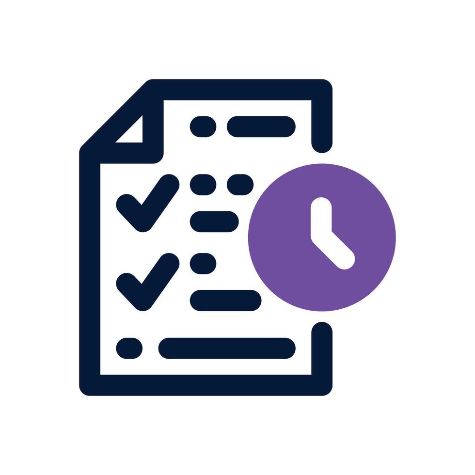 deadline dual tone icon. Sleek and modern icon for websites and mobile apps. vector