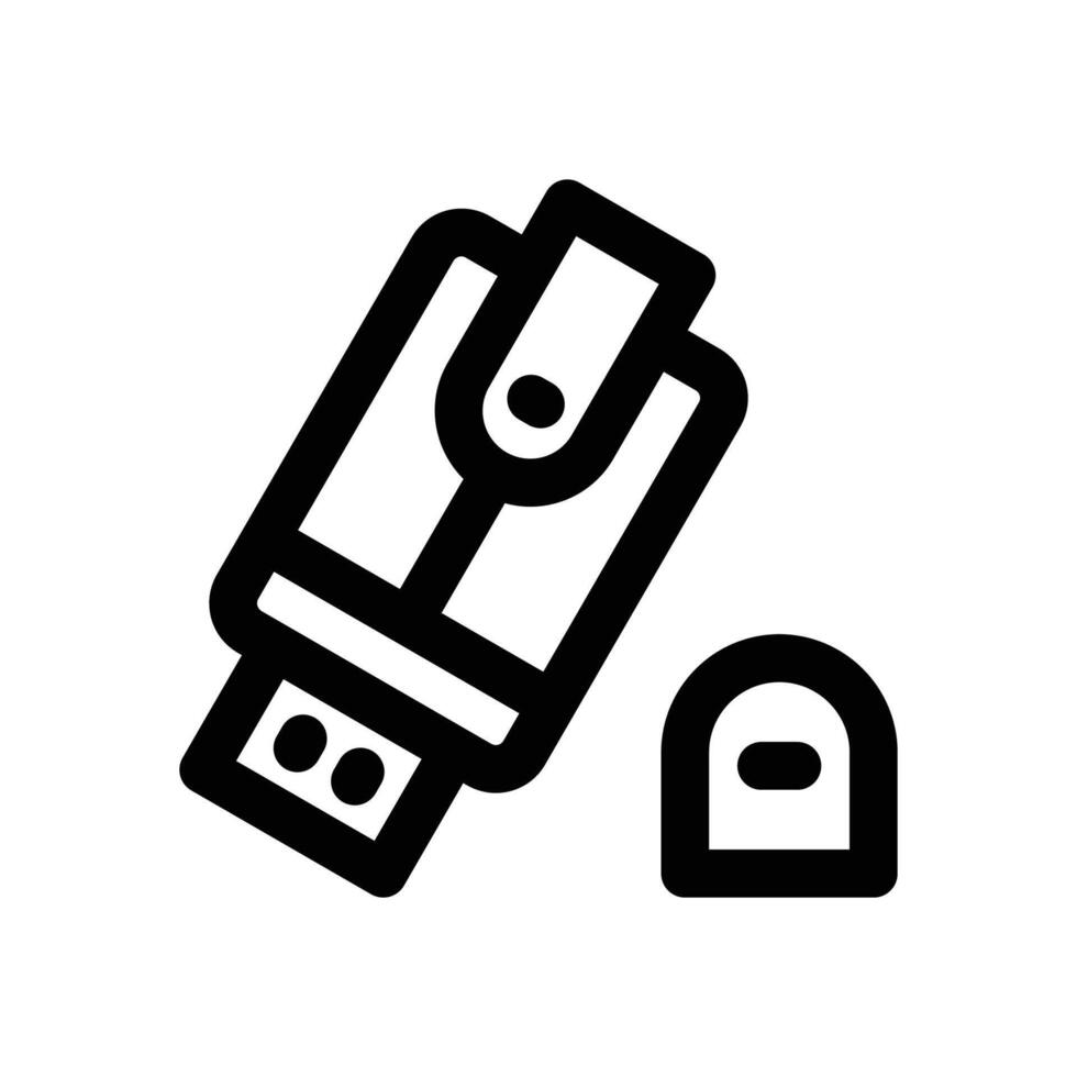 usb drive line icon. Clean and minimalist icon for websites, mobile apps, presentations, and logos. Fully scalable and customizable for any project. vector