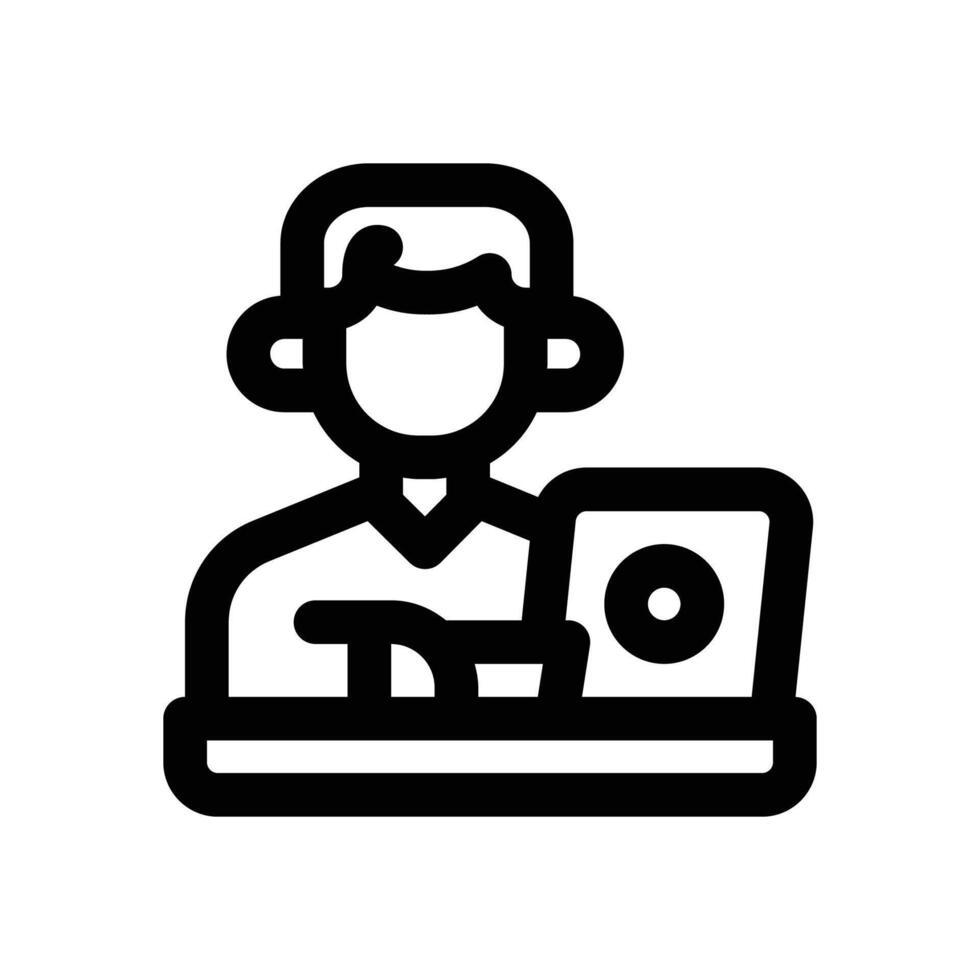 freelancer line icon. Clean and minimalist icon for websites and mobile apps. vector