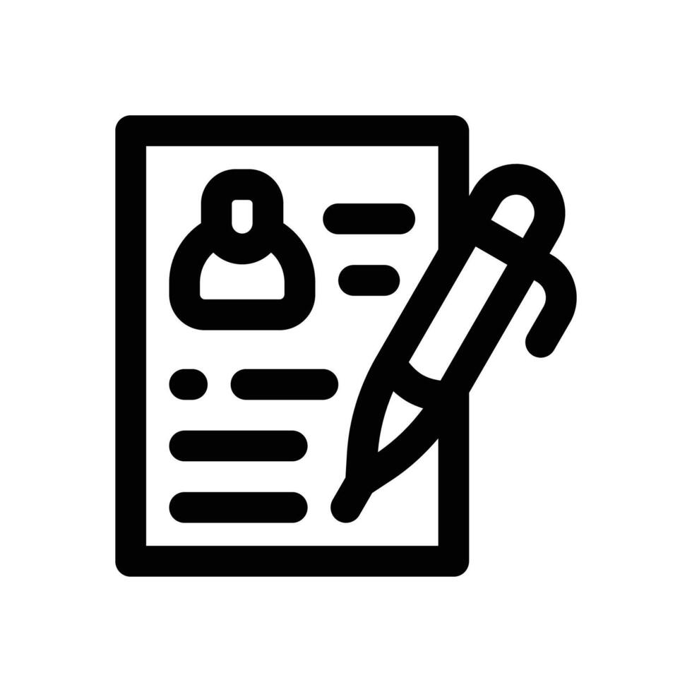 resume line icon. Clean and minimalist icon for websites and mobile apps. vector