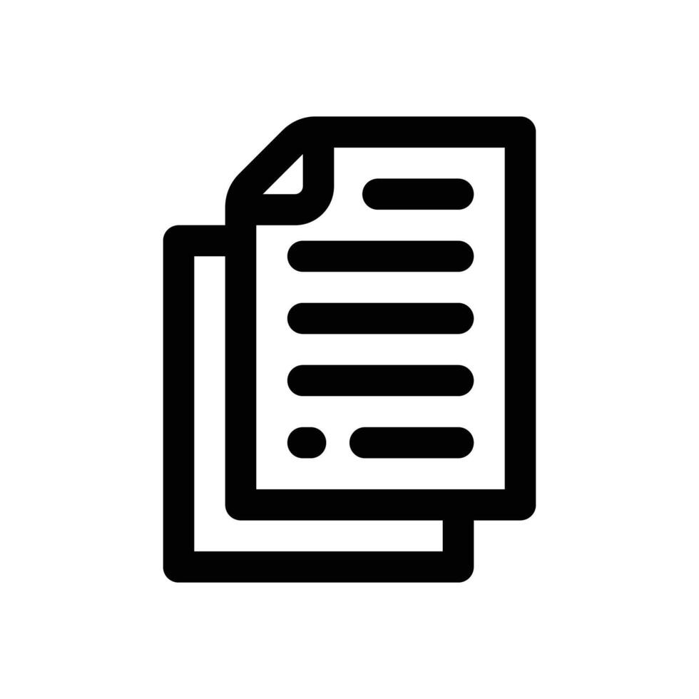 document line icon. Clean and minimalist icon for websites and mobile apps. vector