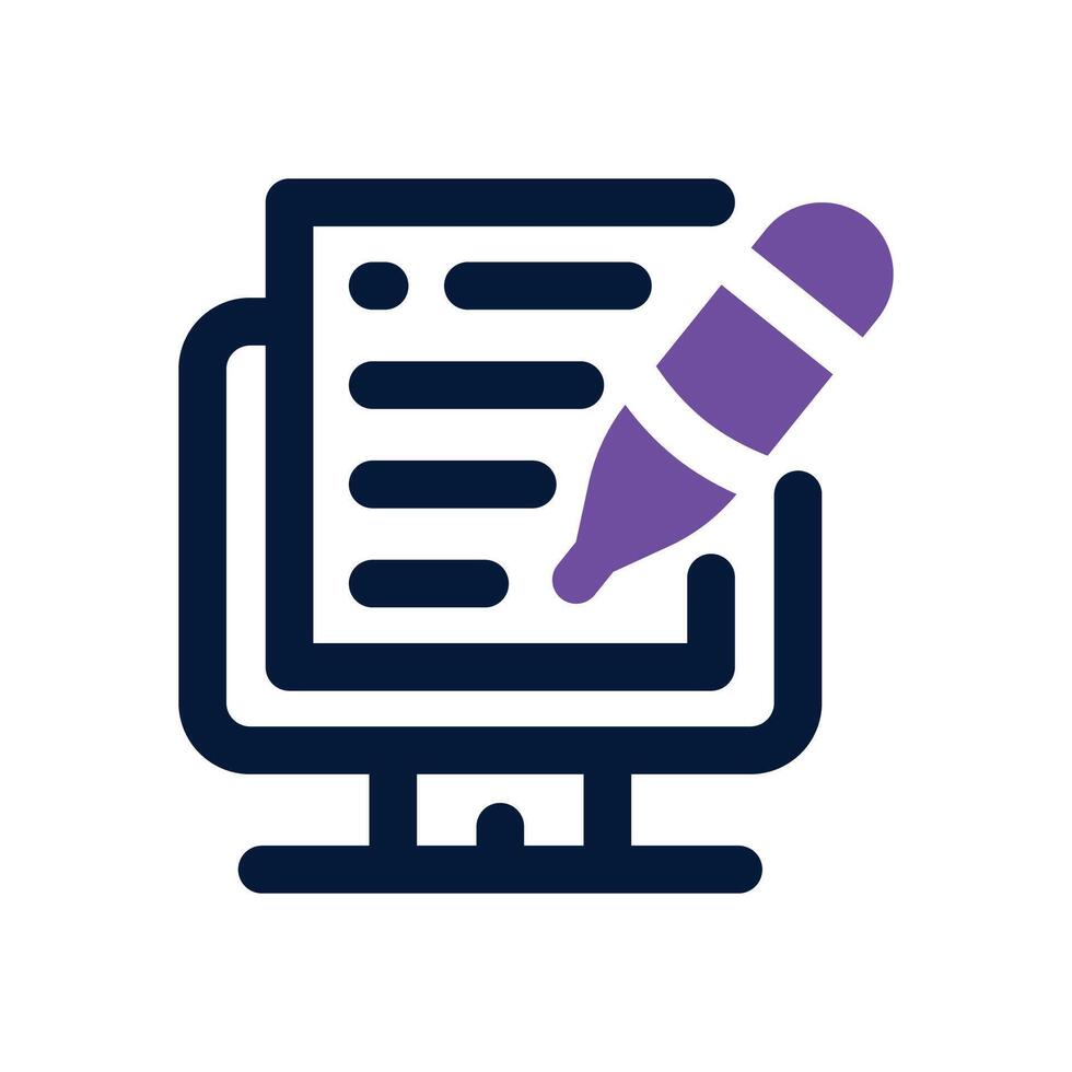 copywriter dual tone icon. Sleek and modern icon for websites, mobile apps, marketing materials, and corporate design. Fully scalable and ready to use. vector