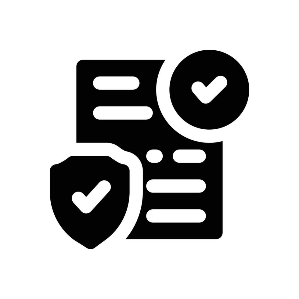 compliance glyph icon. Strong and solid icon for websites, mobile interfaces, presentations, and visual branding. High quality and easy to edit. vector