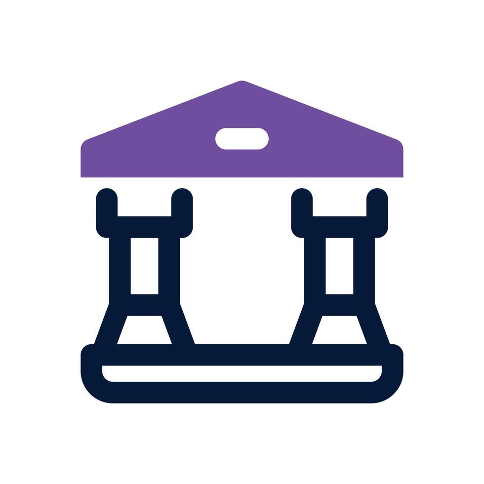 court dual tone icon. Sleek and modern icon for websites and mobile apps. vector