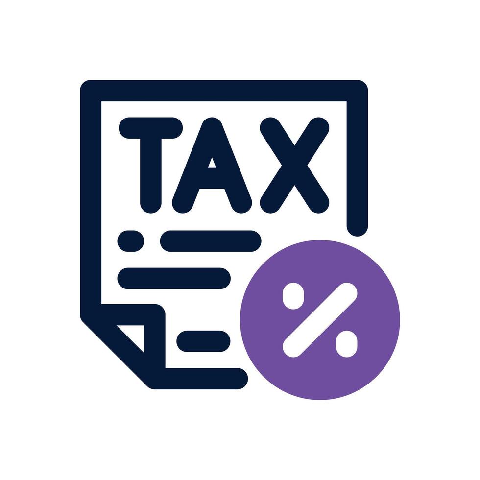 taxation dual tone icon. Sleek and modern icon for websites and mobile apps. vector