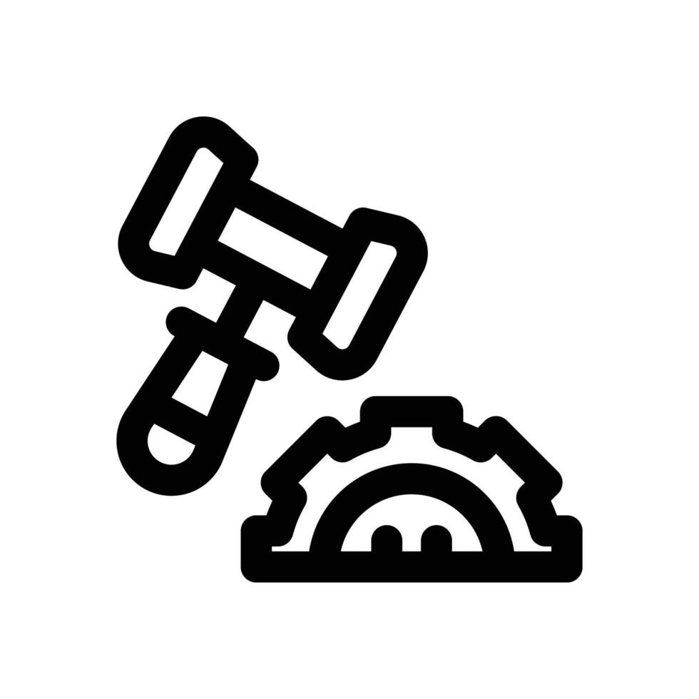 legal system line icon. Clean and minimalist icon for websites, mobile apps, presentations, and logos. Fully scalable and customizable for any project. vector