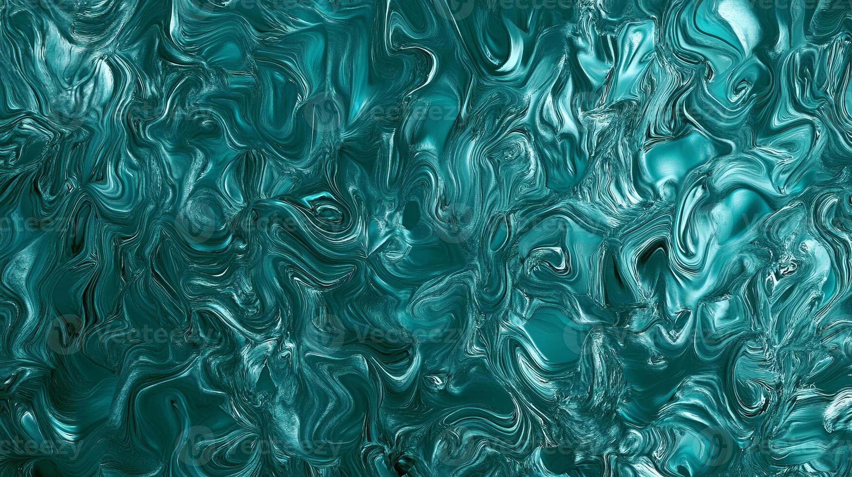 Colorful abstract pattern with swirling teal and silver shapes creating a dynamic visual experience photo