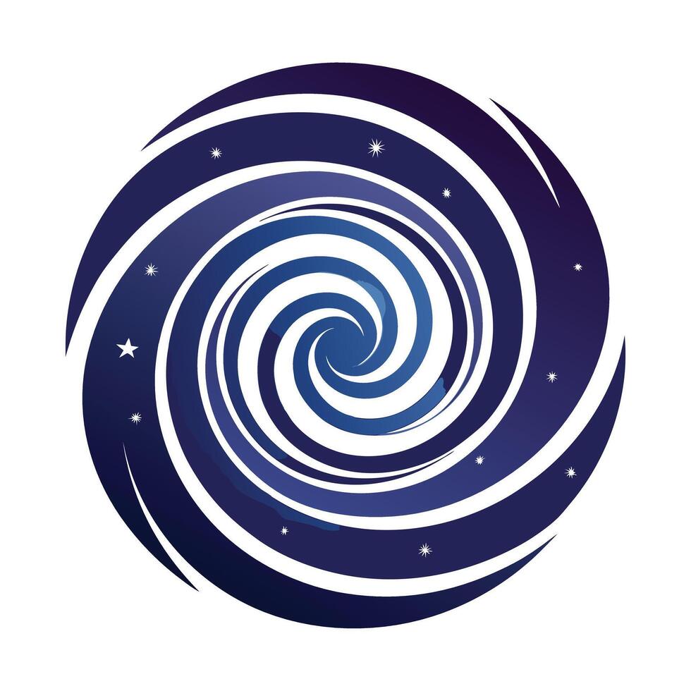 Modern Spiral Galaxy Icon with Unique and Creative Design vector