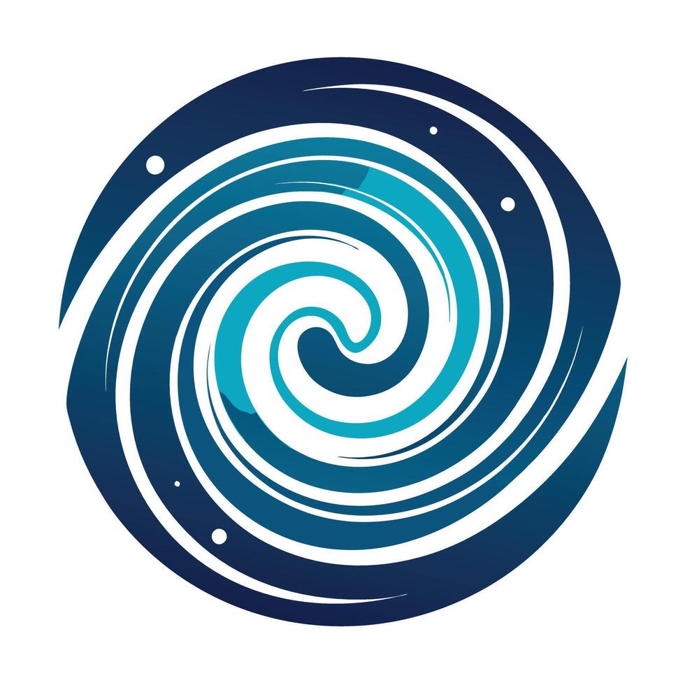 Stylized Spiral Galaxy Icon with Modern Design Elements vector