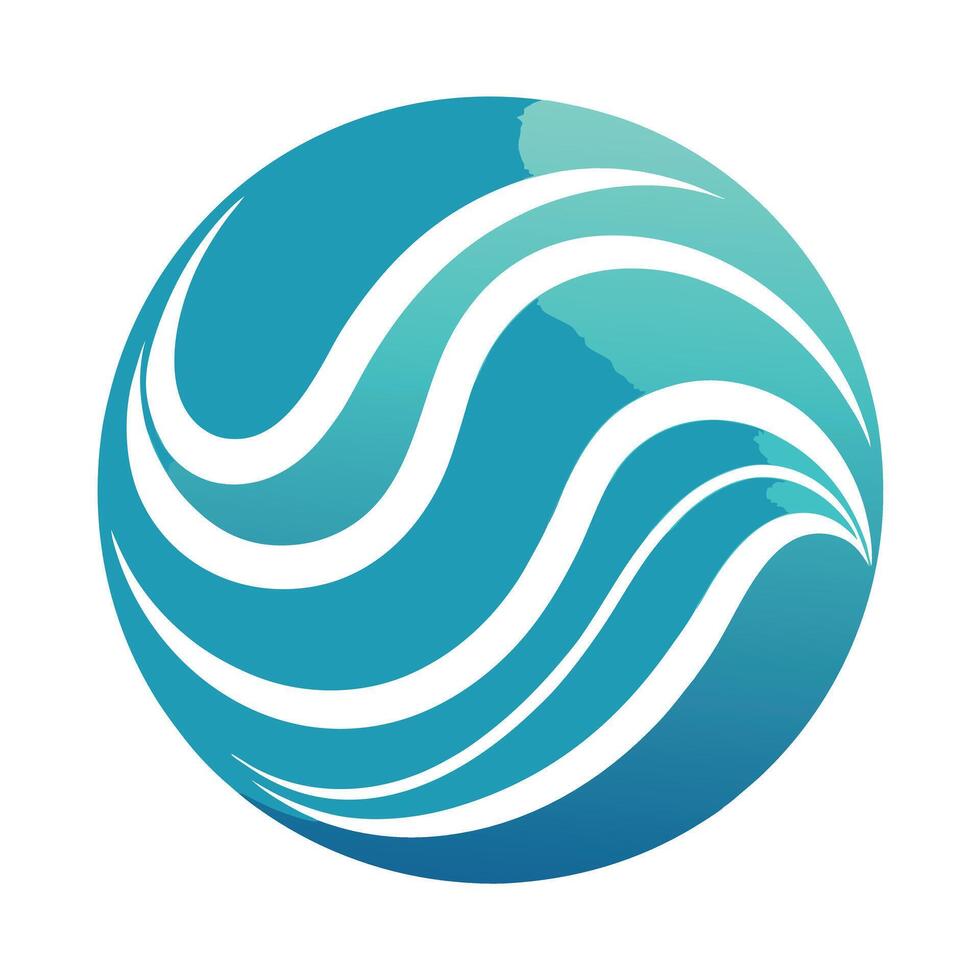 Abstract Wave Icon with Modern and Innovative Circle Design vector