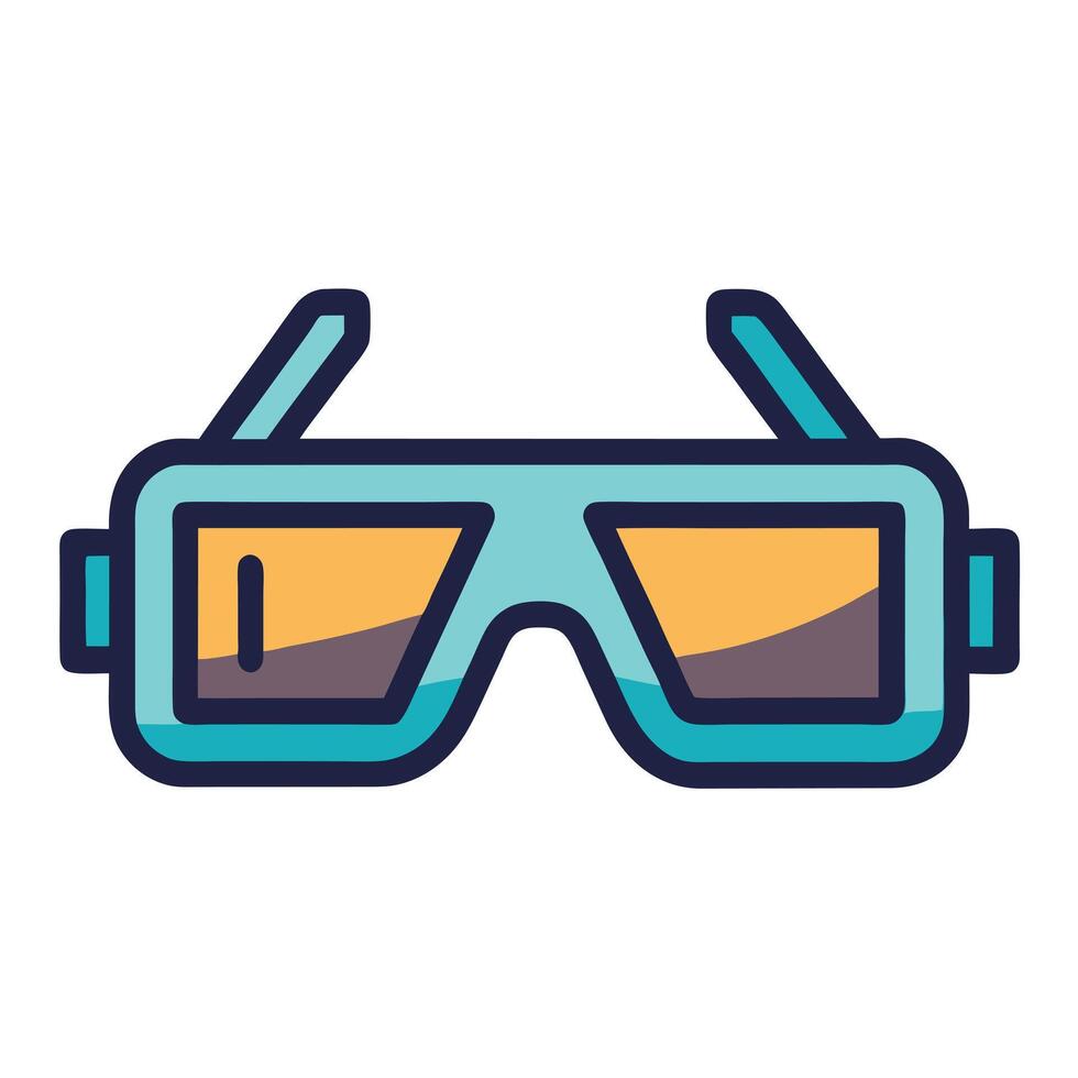Sleek and Modern Augmented Reality Glasses Icon with Futuristic Design vector