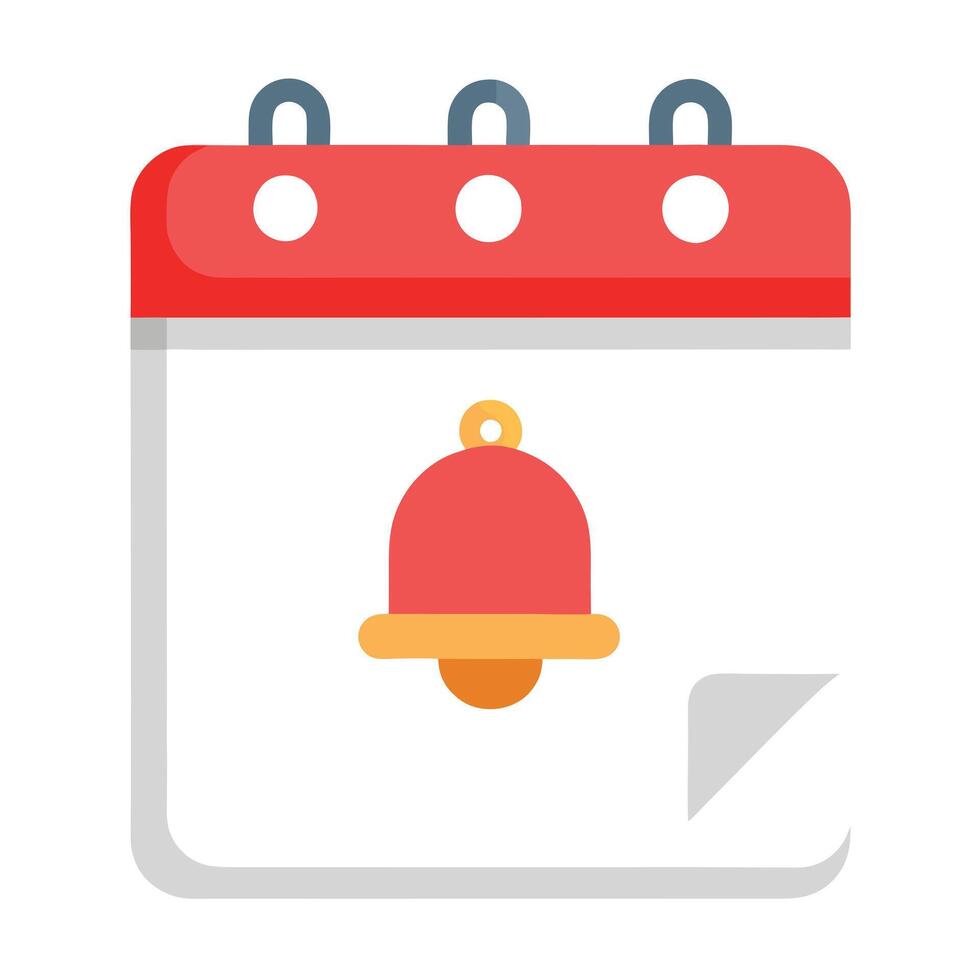 Sleek and Modern Calendar Icon with Futuristic Alarm Bell Design vector