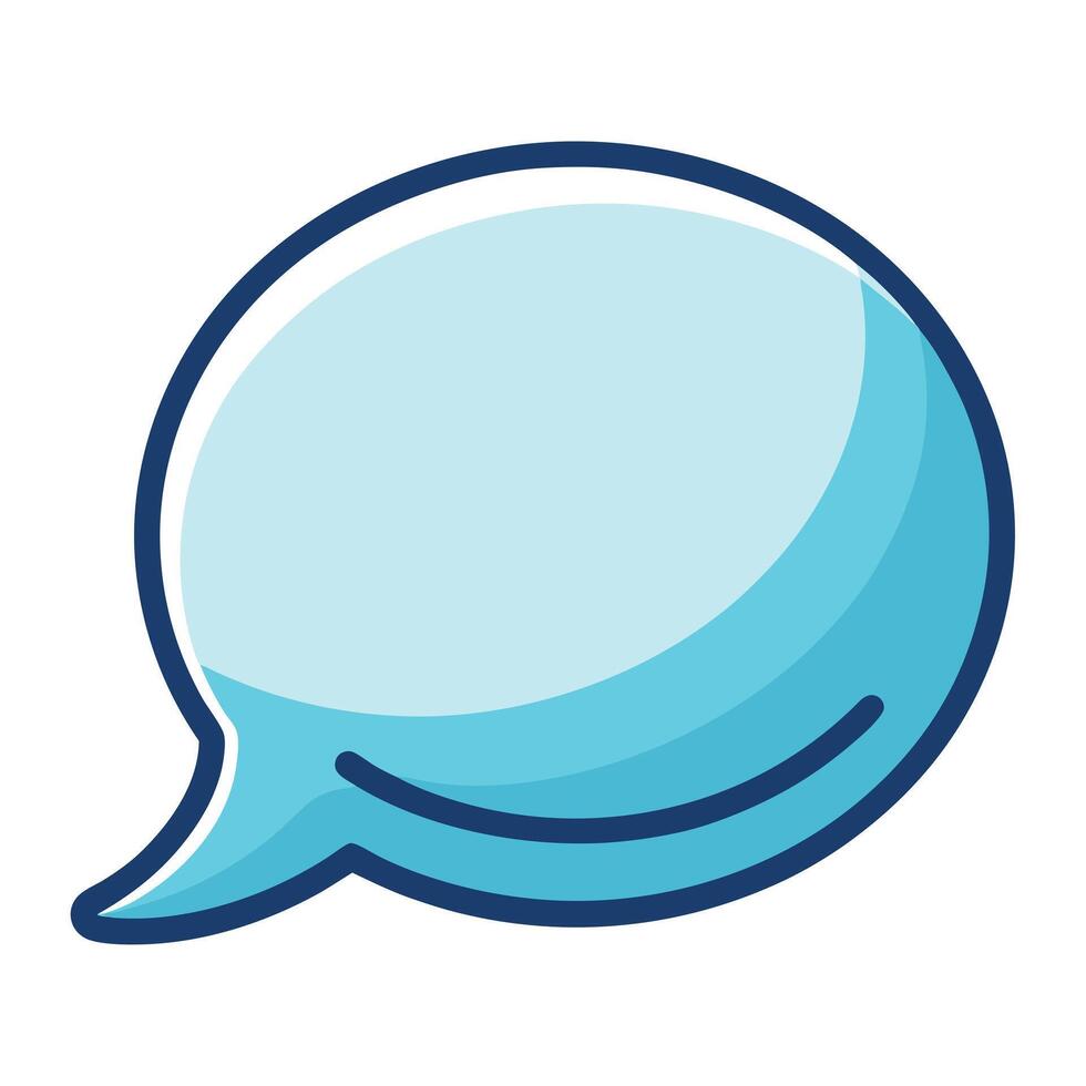 Sleek and Modern Chat Bubble Icon with Futuristic Design vector