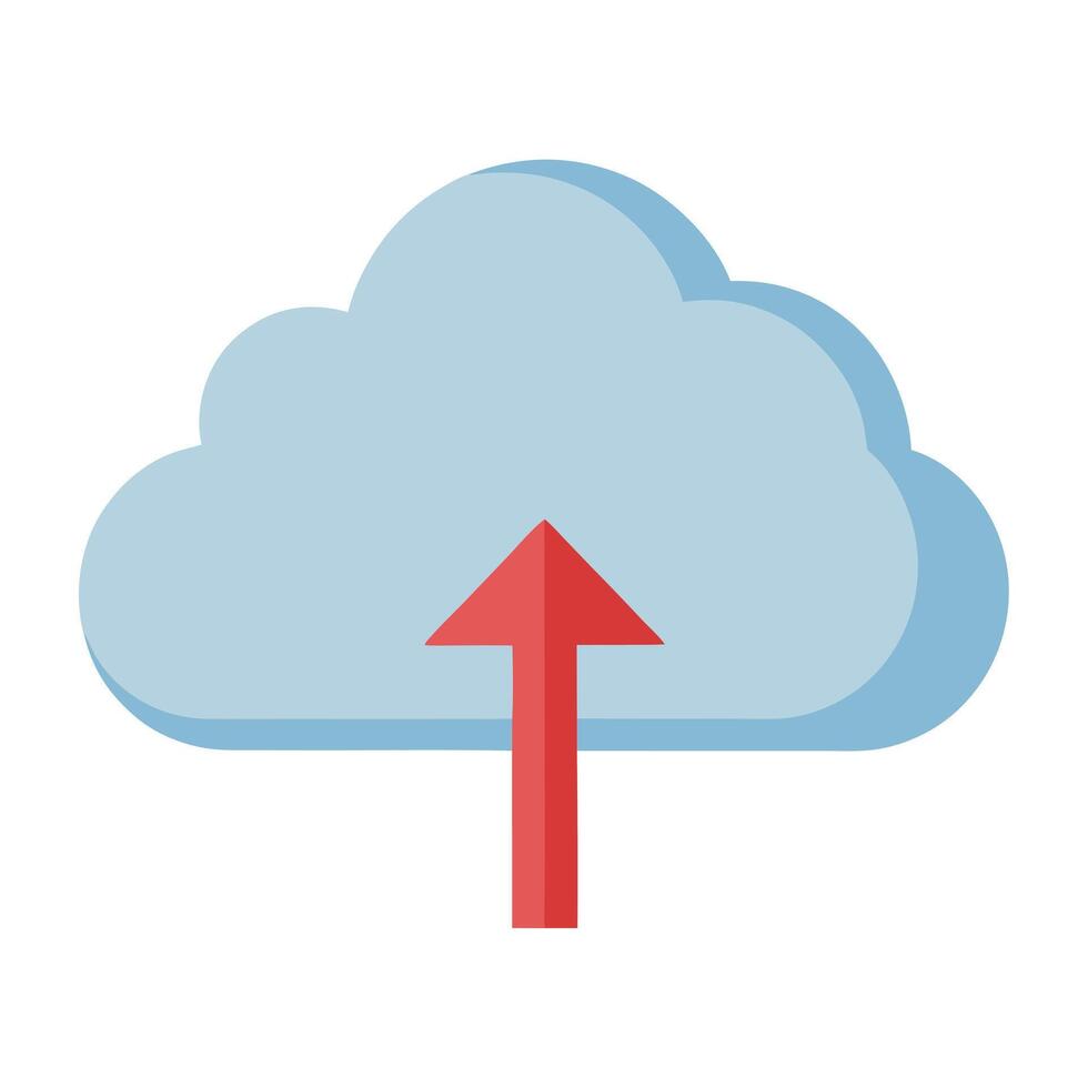 Modern Cloud Storage Icon with Unique and Creative Design vector