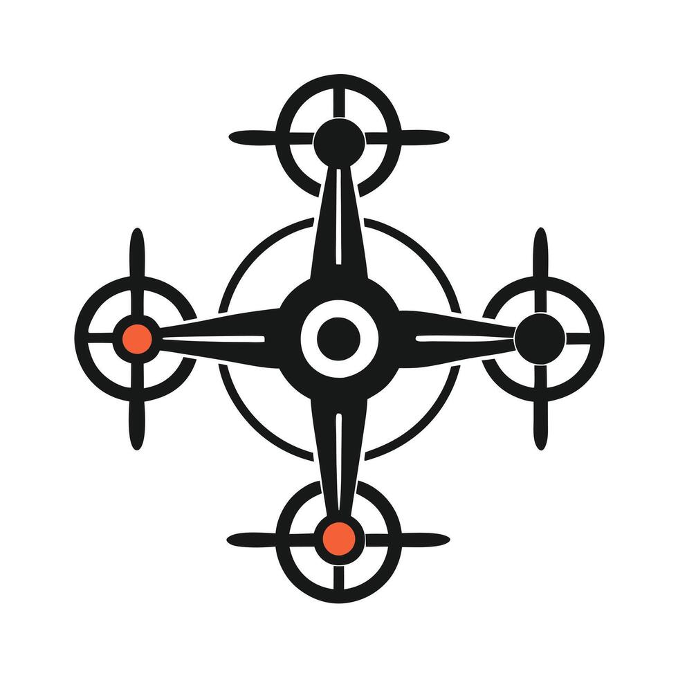 Abstract Drone Icon with Modern and Innovative Design vector