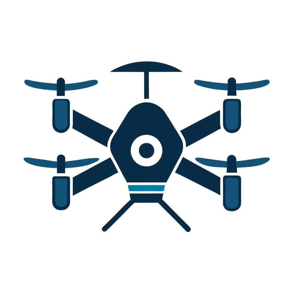 Sleek and Modern Drone Icon with Futuristic Design vector