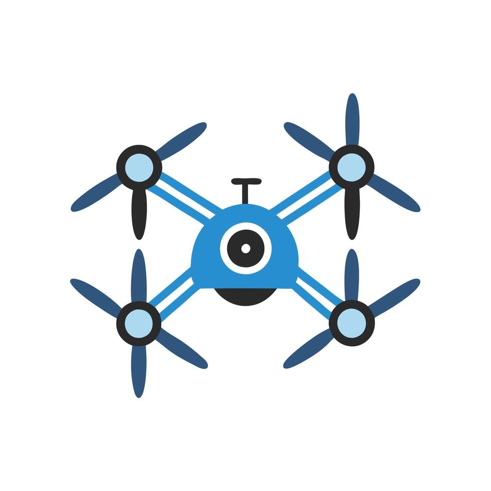 Simplified Drone Icon with Modern Design Elements vector