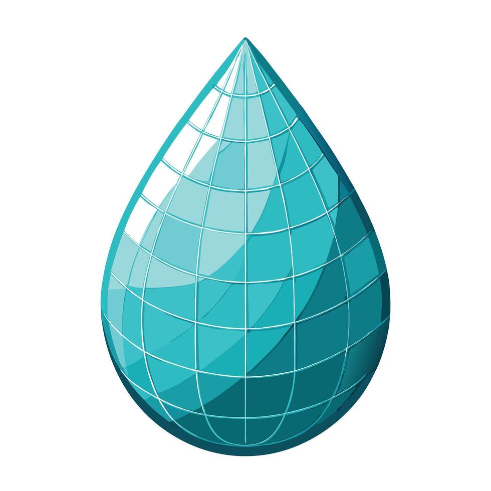 Modern Drop Icon with Unique and Creative Gradient Grid Design vector